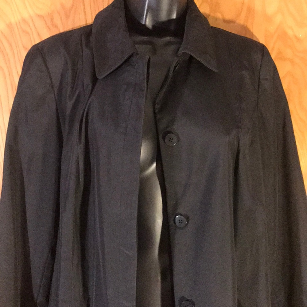 Brooks Brothers Black Rain Coat Jacket View 3